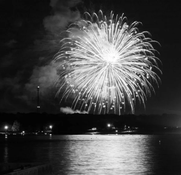 Fireworks Grand Lake Disney Oklahoma July 2017 — Stock Photo, Image