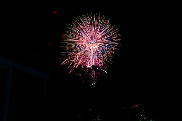 Feuerwerk Über Der Missouri Southern State University Joplin Missouri Juli — Stockfoto