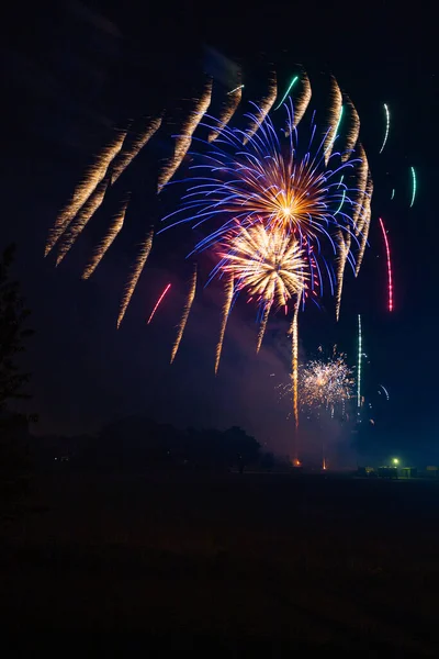 Fireworks Going Missouri Southern State University Joplin Missouri July 2019 — Stock Photo, Image