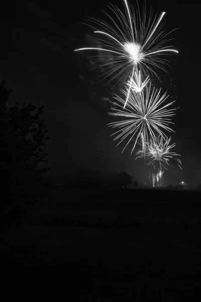 2019年7月4日 ミズーリ州ジョプリンにあるミズーリ州南部州立大学上空で花火が打ち上げられます — ストック写真