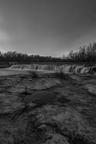 Grand Falls Vízesés Legnagyobb Folyamatosan Folyó Természetes Vízesés Missouri Joplinban — Stock Fotó