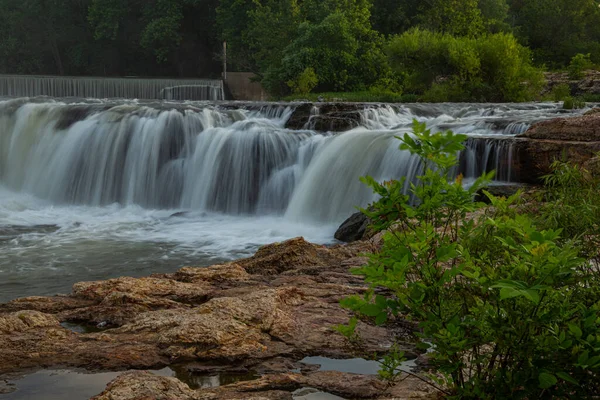 Cachoeira Grand Falls Maior Cachoeira Natural Que Flui Continuamente Missouri — Fotografia de Stock