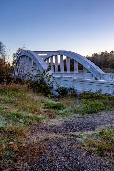 Ponte Arco Íris Baxter Springs Kansas Amanhecer — Fotografia de Stock