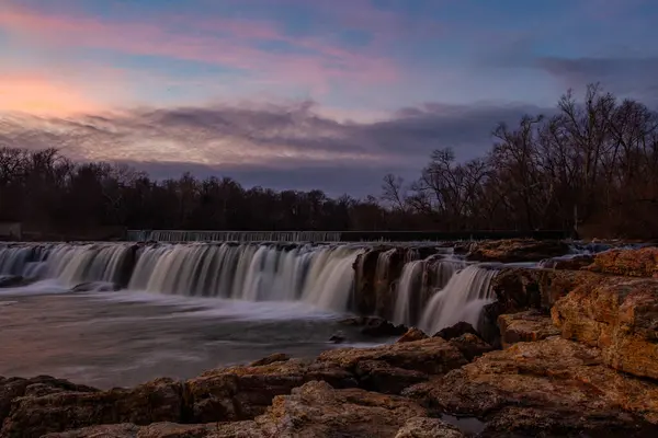 Grand Falls Şelalesi Missouri Sürekli Akan Büyük Doğal Şelaledir Missouri — Stok fotoğraf