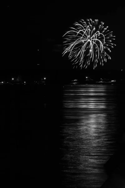Fuochi Artificio Sul Grand Lake Disney Oklahoma Luglio 2018 — Foto Stock