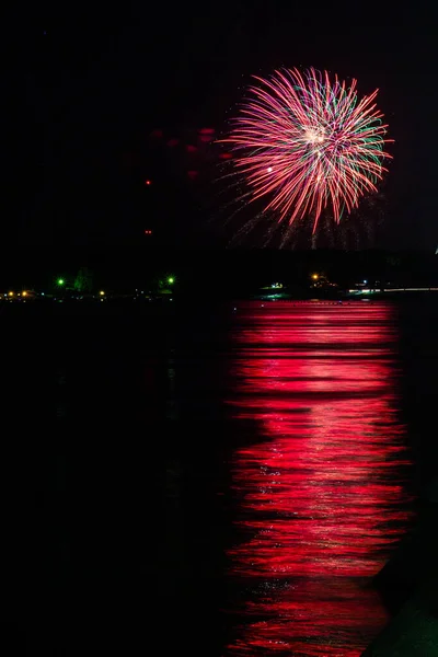 Fireworks Grand Lake Disney Oklahoma July 2018 — Stock Photo, Image
