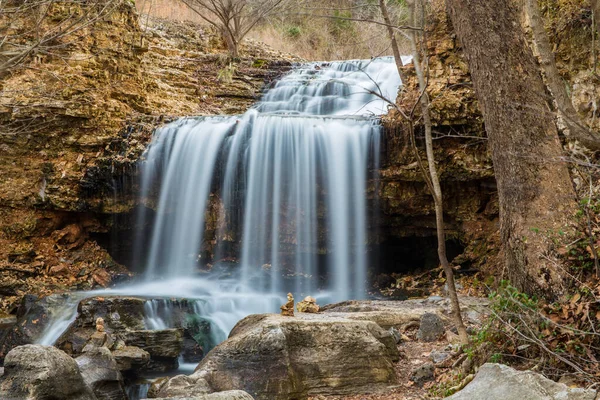 Wodospad Parku Tanyard Creek Bella Vista Arkansas — Zdjęcie stockowe