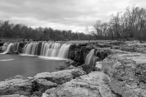 Grand Falls Vízesés Legnagyobb Folyamatosan Folyó Természetes Vízesés Missouri Joplinban — Stock Fotó