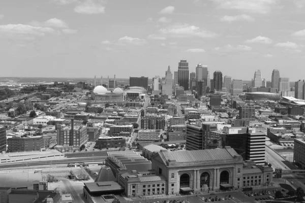 Kansas City Skyline Mit Union Station Vom Liberty Memorial Und — Stockfoto