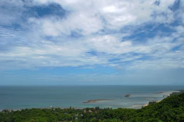 Koh Samui, Tayland Doğal Kayalık ve Manzarası 'nda Benzersiz Çakışan Taş oluşumu
