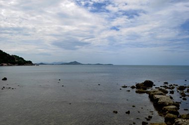 Koh Samui 'deki Silver Beach Manzarası, Tayland Crystal-Clear Waters ve Virstine Shoreline