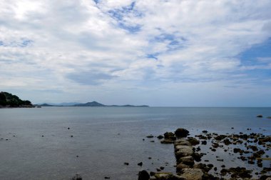 Koh Samui 'deki Silver Beach Manzarası, Tayland Crystal-Clear Waters ve Virstine Shoreline