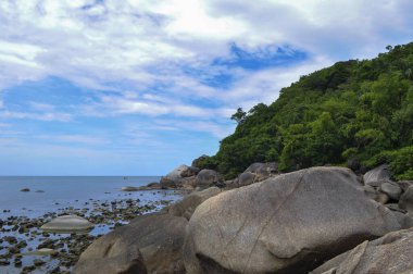 Koh Samui 'deki Silver Beach Manzarası, Tayland Crystal-Clear Waters ve Virstine Shoreline