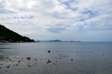 Koh Samui 'deki Silver Beach Manzarası, Tayland Crystal-Clear Waters ve Virstine Shoreline