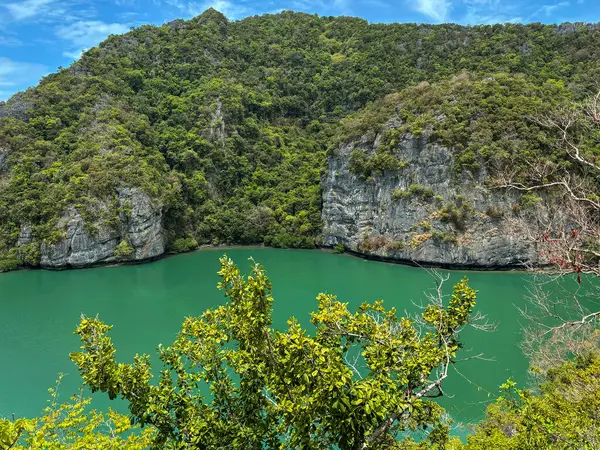 Ang Tanga Ulusal Denizcilik Parkı 'ndaki lagünün fotoğrafı için kapak başlığı oluşturun, Koh Samui