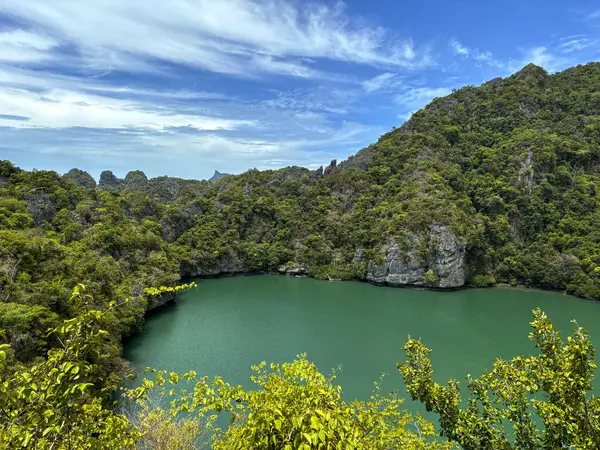 Ang Tanga Ulusal Denizcilik Parkı 'ndaki lagünün fotoğrafı için kapak başlığı oluşturun, Koh Samui