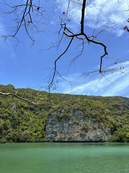 Ang Tanga Ulusal Denizcilik Parkı 'ndaki lagünün fotoğrafı için kapak başlığı oluşturun, Koh Samui