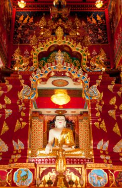 Wat Maha 'daki Beyaz Buda Heykeli Wachiramongkol (Wat Bang Thong), Phang Nga, Tayland Kutsal Tapınağın İçi