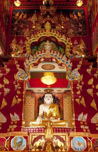 Wat Maha 'daki Beyaz Buda Heykeli Wachiramongkol (Wat Bang Thong), Phang Nga, Tayland Kutsal Tapınağın İçi