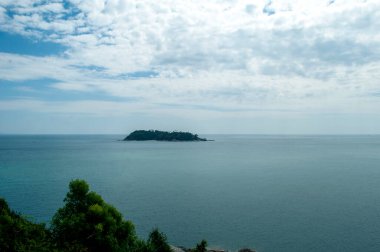 Tapınaktan Manzaralı Okyanus Manzarası Phromthep Burnu, Phuket, Tayland