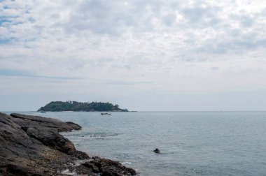 Tapınaktan Manzaralı Okyanus Manzarası Phromthep Burnu, Phuket, Tayland