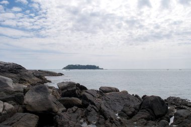 Tapınaktan Manzaralı Okyanus Manzarası Phromthep Burnu, Phuket, Tayland