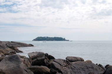 Tapınaktan Manzaralı Okyanus Manzarası Phromthep Burnu, Phuket, Tayland