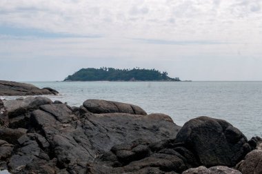 Tapınaktan Manzaralı Okyanus Manzarası Phromthep Burnu, Phuket, Tayland