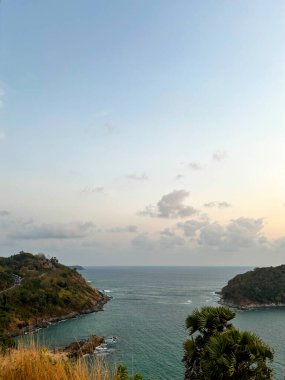 Sunset, Phuket, Tayland Panoramik Kıyı Manzarası 'ndan Phromthep Pelerini Manzarası