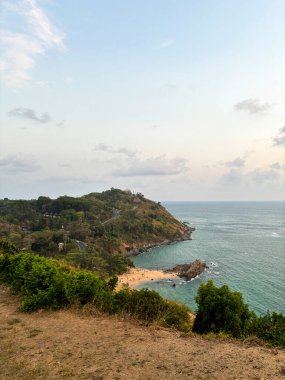 Sunset, Phuket, Tayland Panoramik Kıyı Manzarası 'ndan Phromthep Pelerini Manzarası