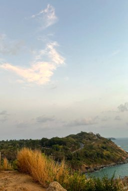 Sunset, Phuket, Tayland Panoramik Kıyı Manzarası 'ndan Phromthep Pelerini Manzarası