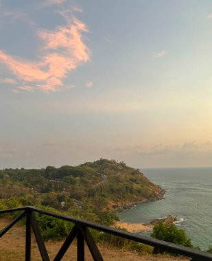 Sunset, Phuket, Tayland Panoramik Kıyı Manzarası 'ndan Phromthep Pelerini Manzarası