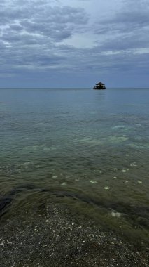 Lat Ko Viewpoint 'ten Rocky Coastline ile Panoramik Deniz Manzarası, Koh Samui, Tayland