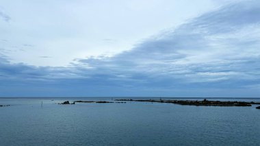 Tayland, Koh Samui 'deki Hua Thanon Sahili' nden Serene ve bozulmamış Deniz Manzarası Tayland Körfezi 'ndeki Gizli Mücevher