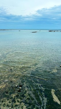 Tayland, Koh Samui 'deki Hua Thanon Sahili' nden Serene ve bozulmamış Deniz Manzarası Tayland Körfezi 'ndeki Gizli Mücevher