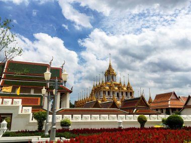 Wat Ratchanatdaram Worawihan Tapınağı Bangkok Iconic Thai Budist Mimarisi Loha Prasat
