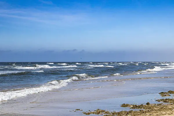 stock image beautiful blue North Sea in September with sunshine and blue sky in Rm Denmark