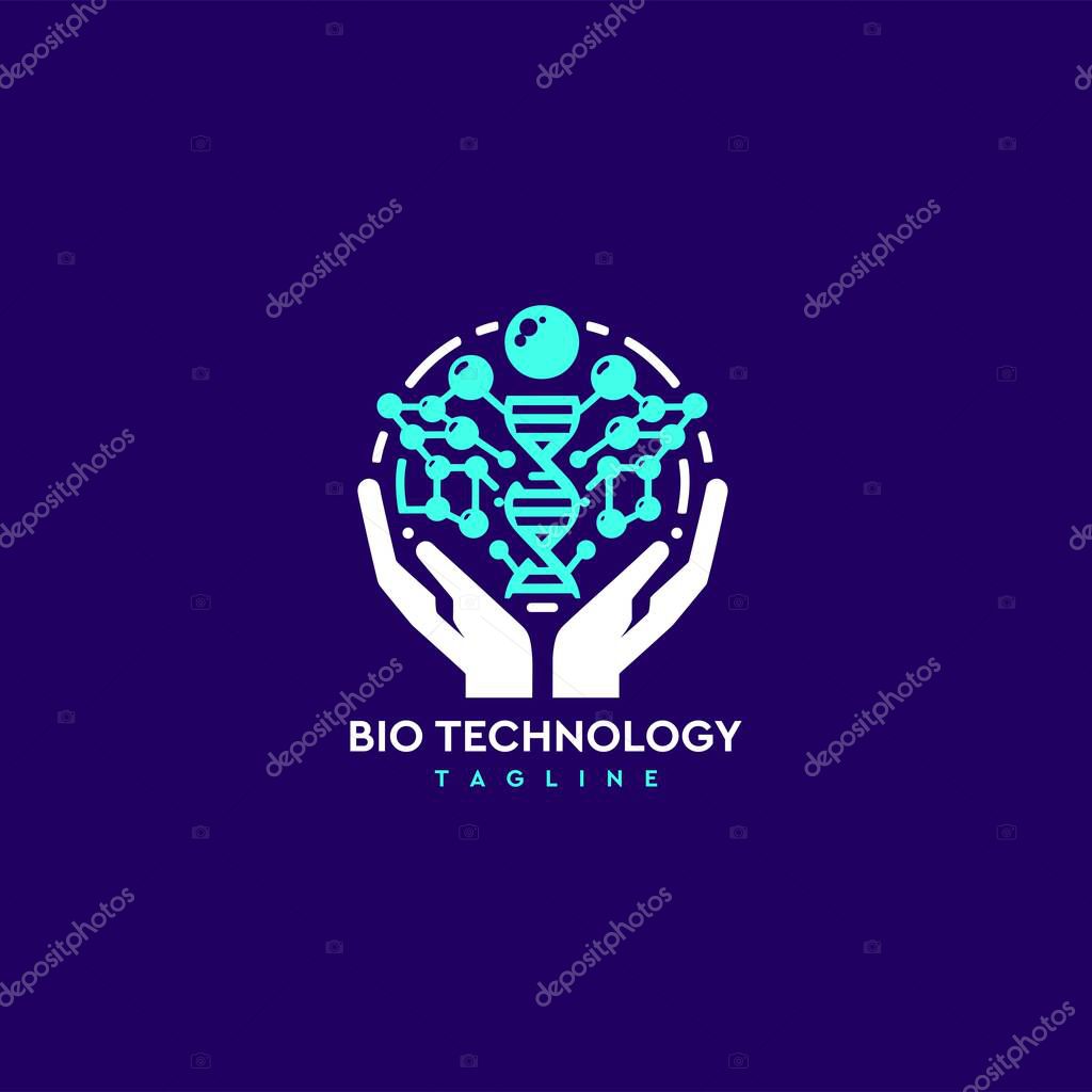 Vector logo template of technology and science