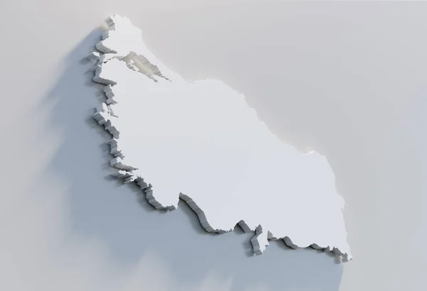 Extruded map of Turkey  3d render