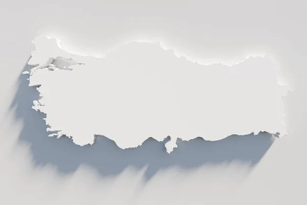 Extruded map of Turkey  3d render