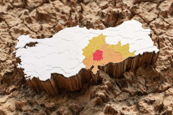 Mapa Trzęsienia Ziemi Południowo Wschodnim Regionie Turcji Ilustracja Obraz Stockowy