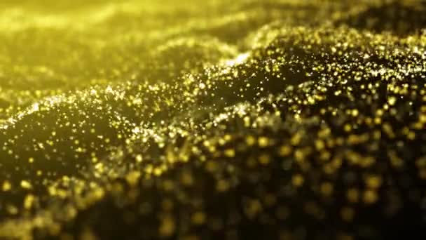 Gouden Glitter Abstracte Achtergrond Gouden Glitter Textuur — Stockvideo