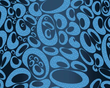 Mavi arkaplanda delinmiş bezelye desenli soyut mavi su, nesne, moda, dekor, retro, kopyalama alanı