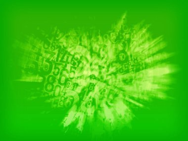 blur large and small green and white numbers arranged overlapping each other on gradient green background, banner, template, number, background, web, object, green, gradient, copy space clipart