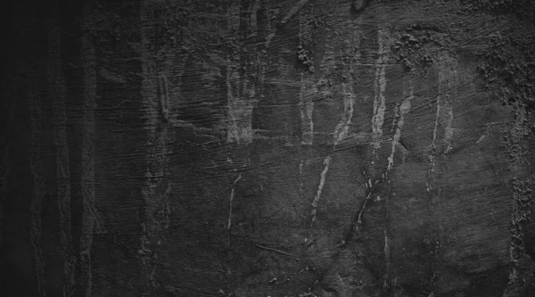 Черная Стена Фон Натуральной Кисти Мазок Текстурированного Цемента Камня Старый — стоковое фото