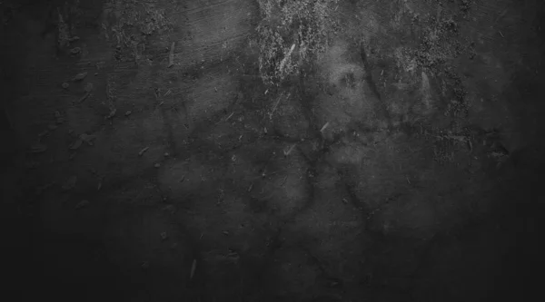 Zwarte Muur Achtergrond Van Natuurlijke Penseel Slag Getextureerd Cement Steen — Stockfoto