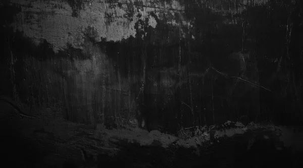 Schwarze Wand Hintergrund Der Natürlichen Pinselstrich Strukturierten Zement Oder Stein — Stockfoto