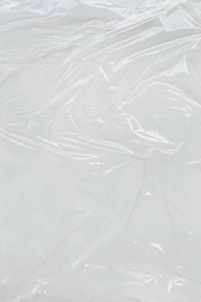 Вертикальний Прозорий Зморщений Пластиковий Білий Пластиковий Або Поліетиленовий Мішок Текстури — стокове фото
