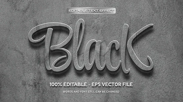Μαύρο Επεξεργάσιμο Εφέ Κειμένου Φυσικό Φόντο Τοίχο — Διανυσματικό Αρχείο