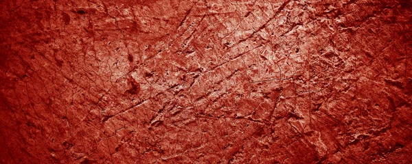 Texture Grunge Murale Rouge Panoramique Béton Effrayant Abstrait Ciment Horreur — Photo